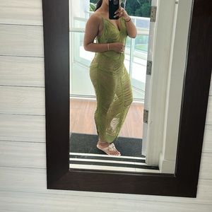 Fringe see-through dress